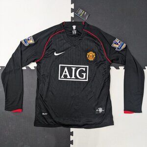 Ronaldo #7 2008/09 Manchester United Nike Black Away Retro Longsleeve Jersey